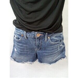 Aeropostale Womens Cut‎ Off Shorts Size 5/6 Distressed denim y2k